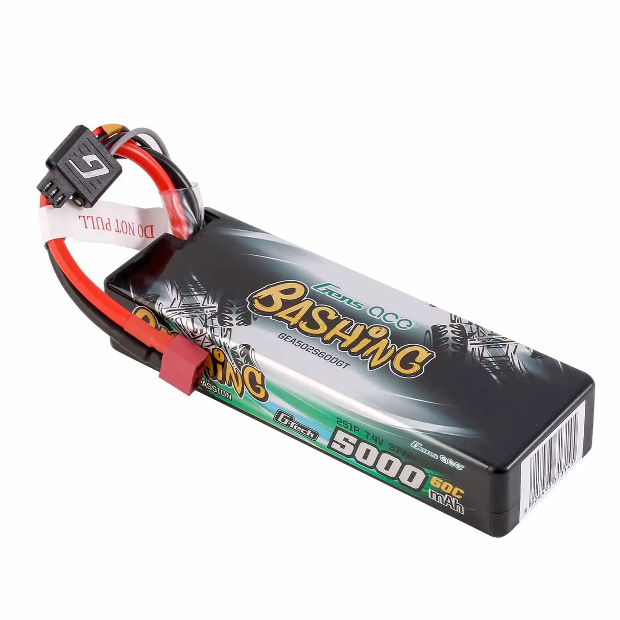 Gens Ace Bashing LiPo 2S 7.4V 5000mAh 60C (Deans) 136x48x25mm 250g G-Tech