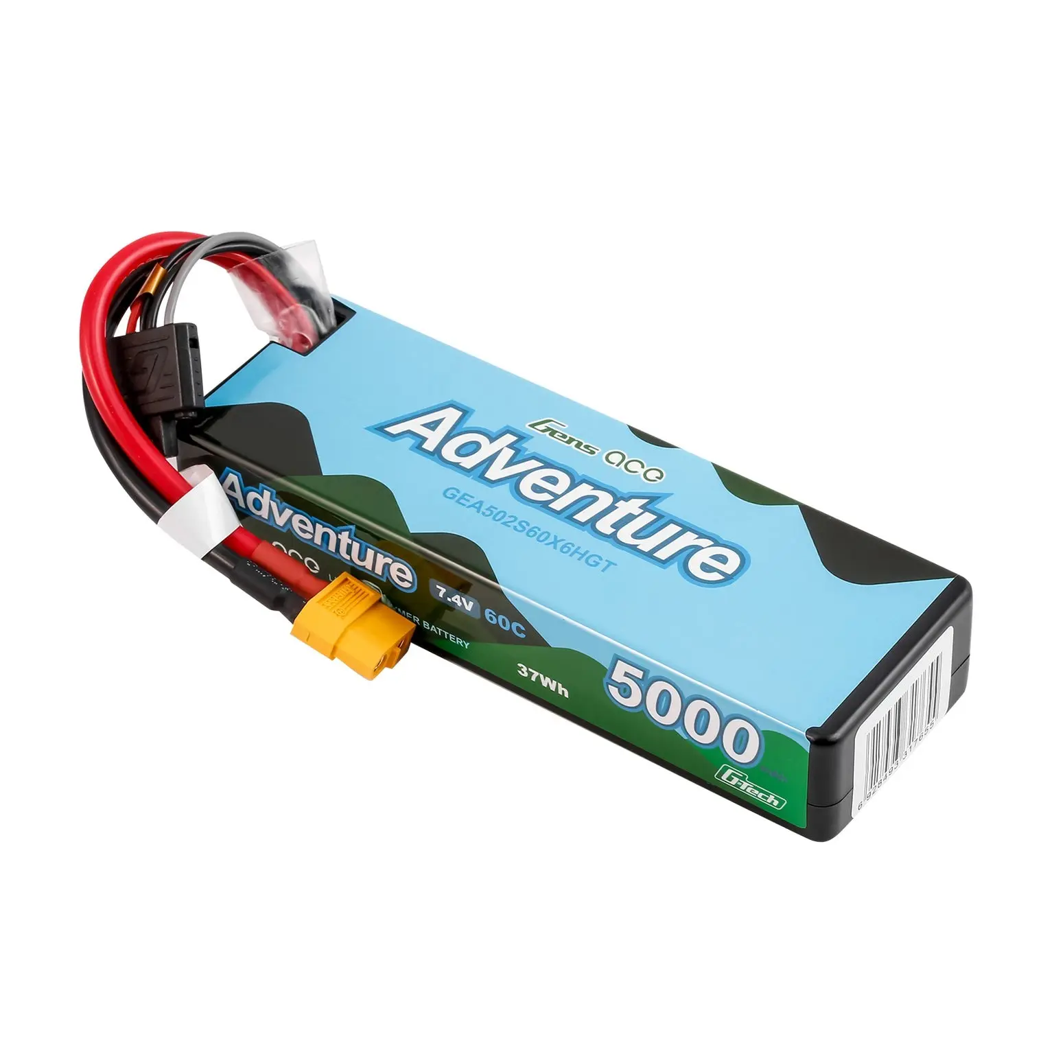 Gens Ace Adventure LiPo 2S 7.4V 5000mAh 60C (XT60) 138x47x25mm 250g G-Tech
