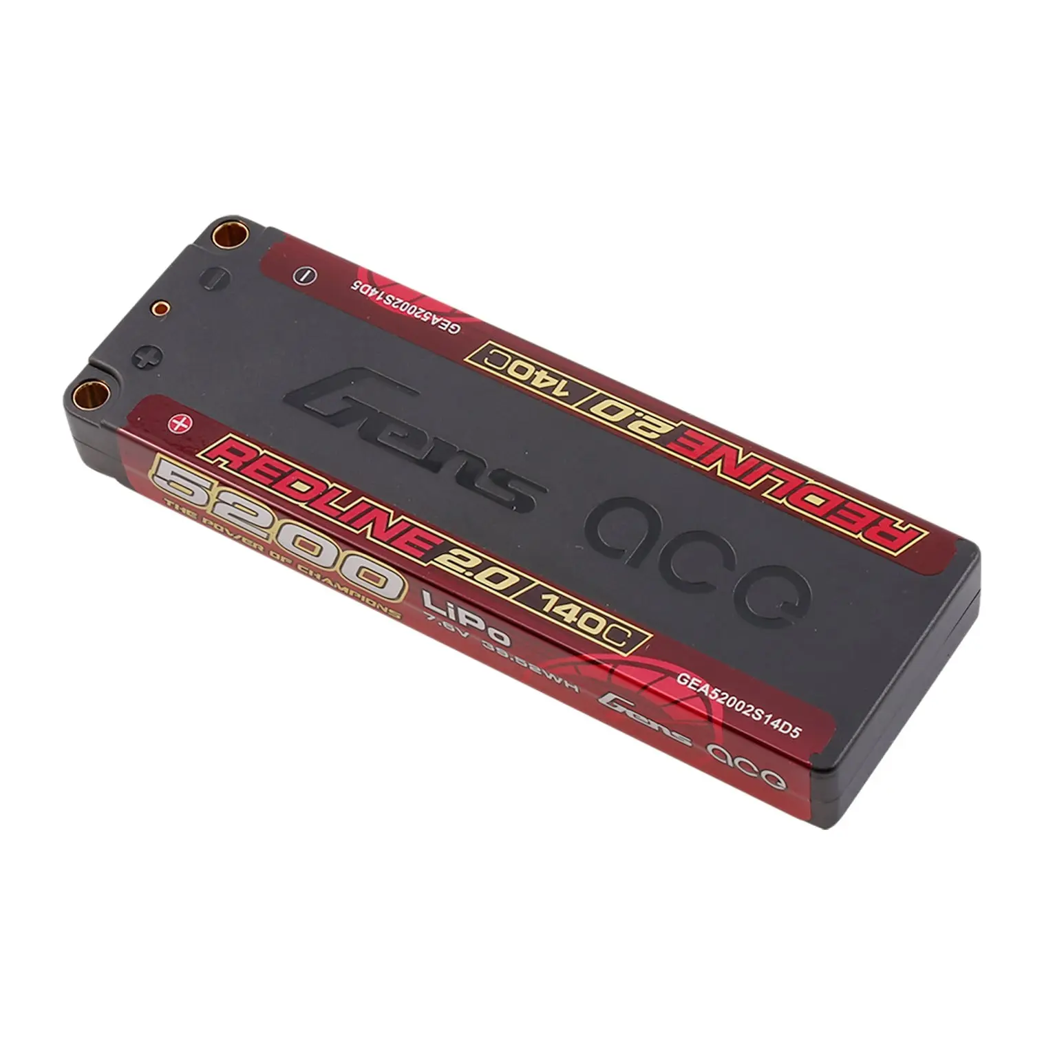 Gens Ace Redline 2.0 Low Profile 2S HV 7.6V 5200mAh 140C 138x46x16mm 200g