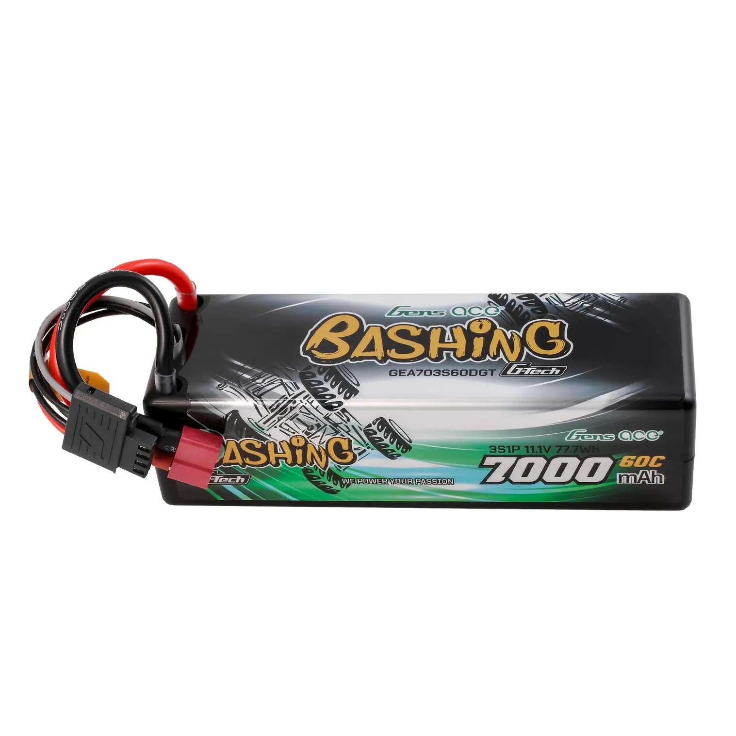 Gens Ace Bashing LiPo 3S 11.1V 7000mAh 60C (Deans) 138x47x39mm 450g G-Tech