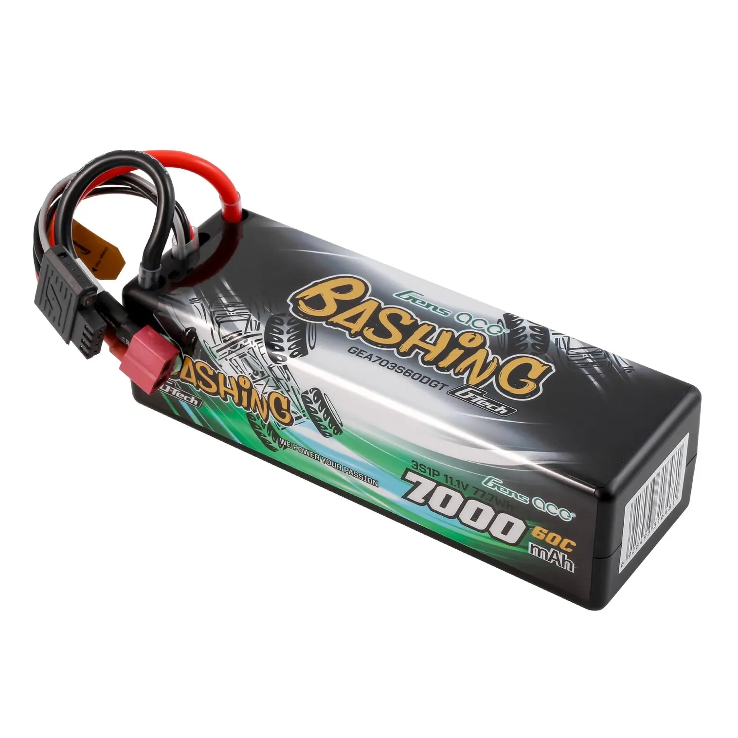 Gens Ace Bashing LiPo 3S 11.1V 7000mAh 60C (Deans) 138x47x39mm 450g G-Tech