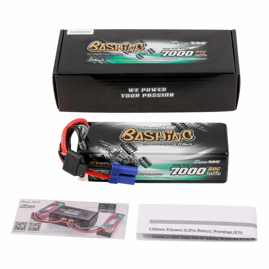 Gens Ace Bashing LiPo 3S 11.1V 7000mAh 60C (EC5) 138x47x39mm 450g G-Tech