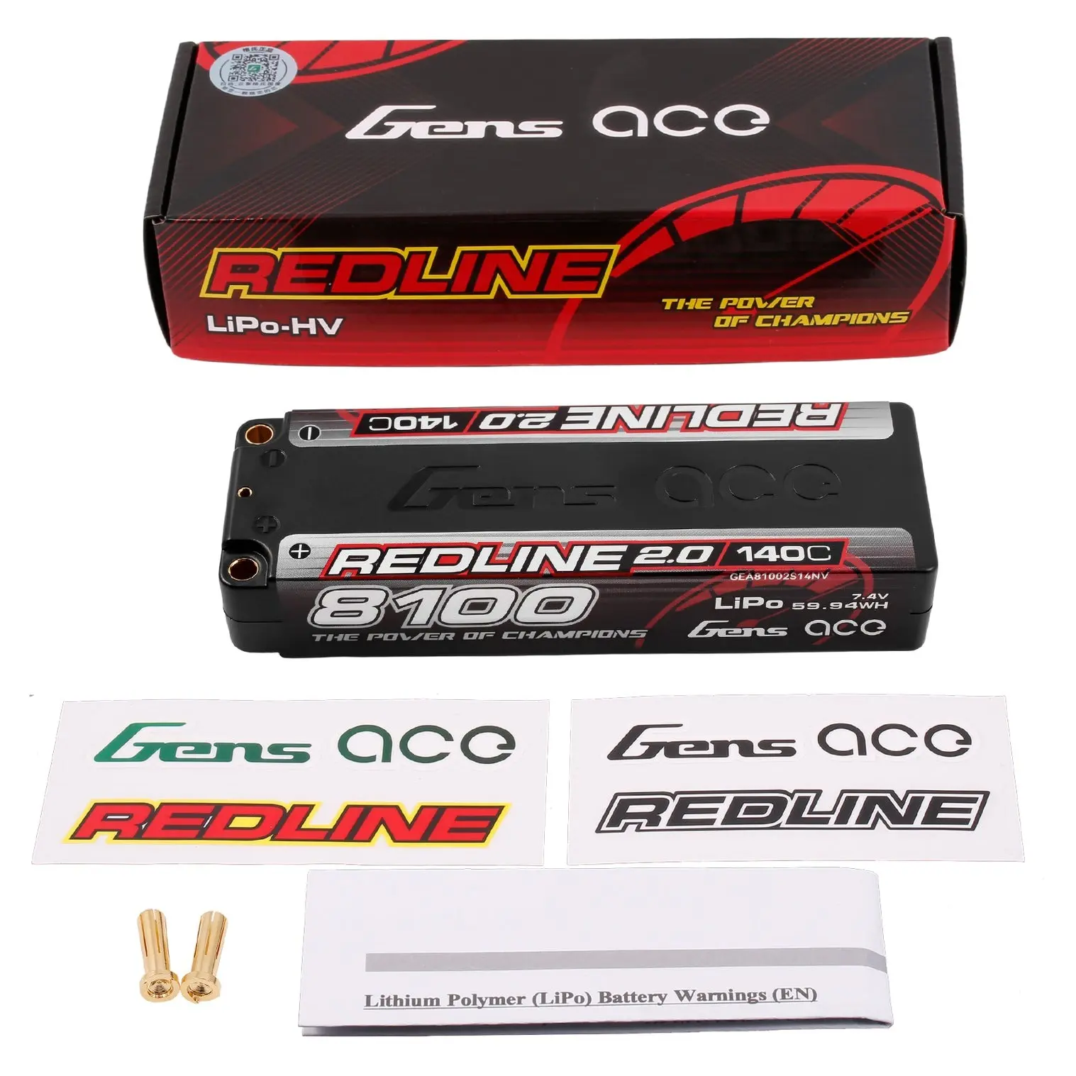 Gens Ace Redline 2.0 2S 7.4V 8100mAh 140C 138x46.5x25mm 320g