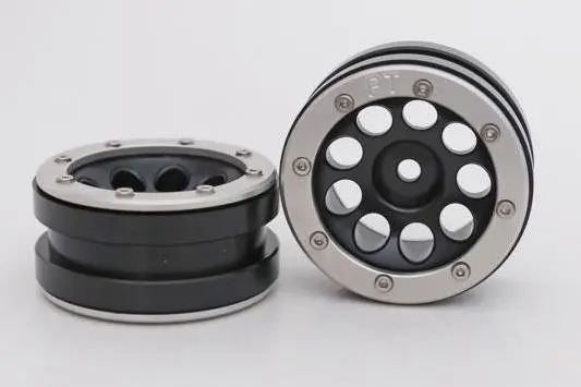 Absima RC Crawler wheels Beadlock Wheels PT- Ecohole Black/Silver 1.9 (2 pcs)