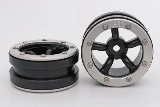 Absima RC Crawler wheels Beadlock Wheels PT-Safari Black/Silver 1.9 (2 pcs)