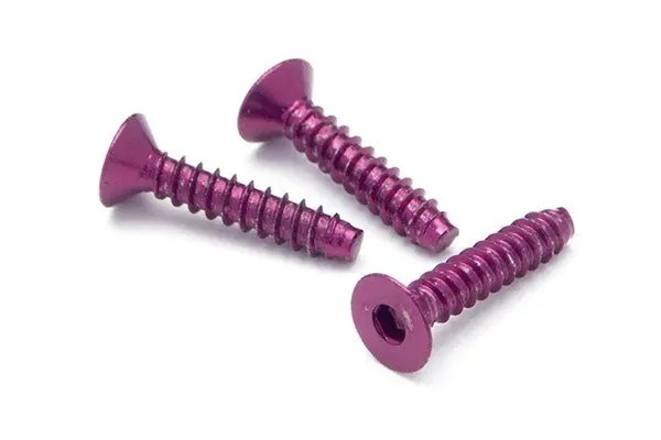 HPI Racing Alu Tp Flat Hd Screw 3 X15Mm Hex Socket/Purple/5Pc