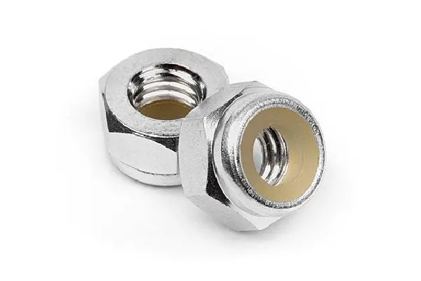 HPI Racing Aluminum Lock Nut M4 (Silver/10Pcs)