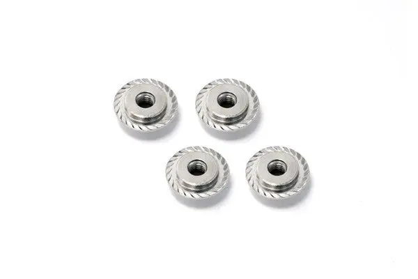 HPI Racing Flanged Lock Nut M5X8Mm (Silver/4Pcs)