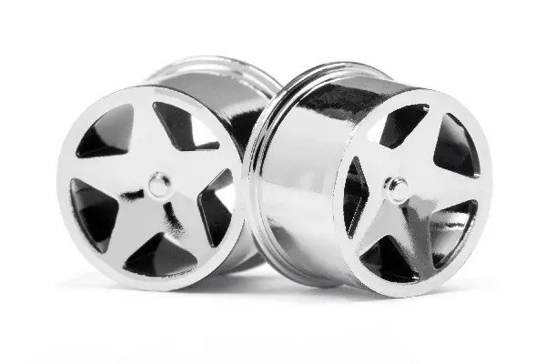HPI Racing Q32 Super Star Wheel Set F/R Chrome18X10/18x14/ X4