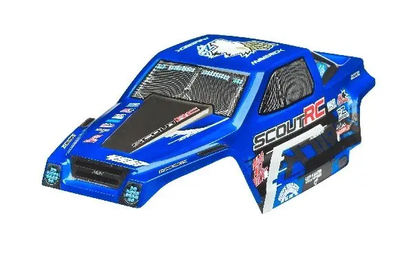 Maverick RC PAINTED SCOUT RC BODYSHELL BLUE W/Decals