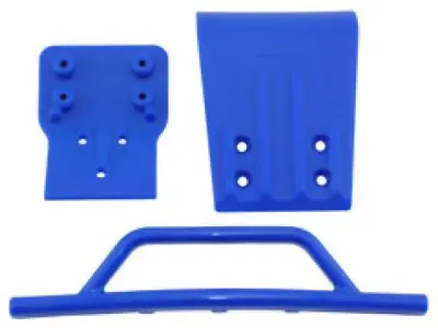 RPM Front Bumper &amp; Skid Plate For Traxxas Slash 4x4 - Blue