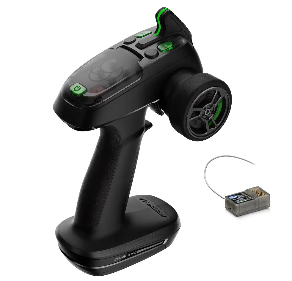 Absima 5-Channel Wheel Radio Set "CR4S-EVO-GYRO" 2.4GHz (2000015)