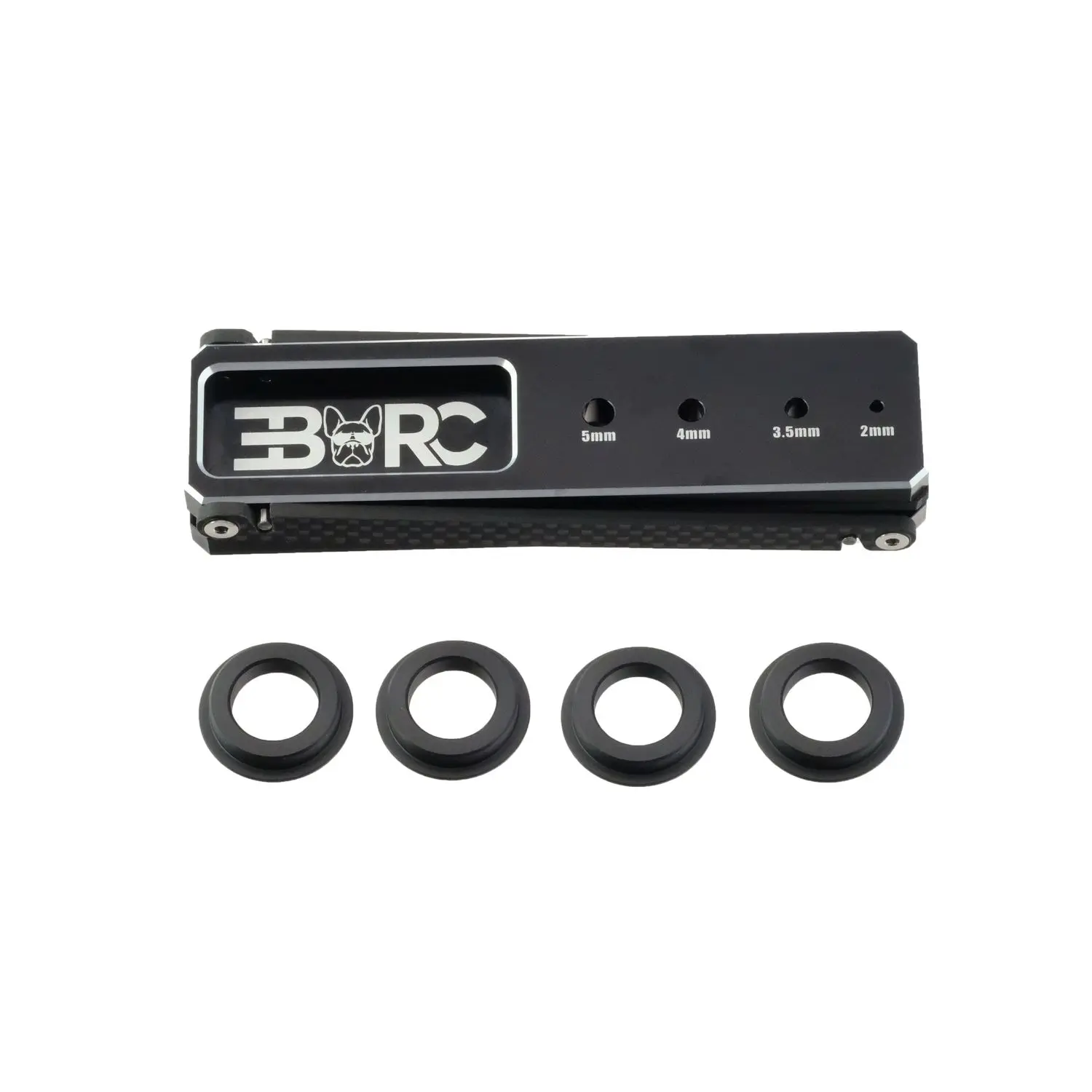 Aluminium stand designed for shock assembly and articulation setup. – view 2