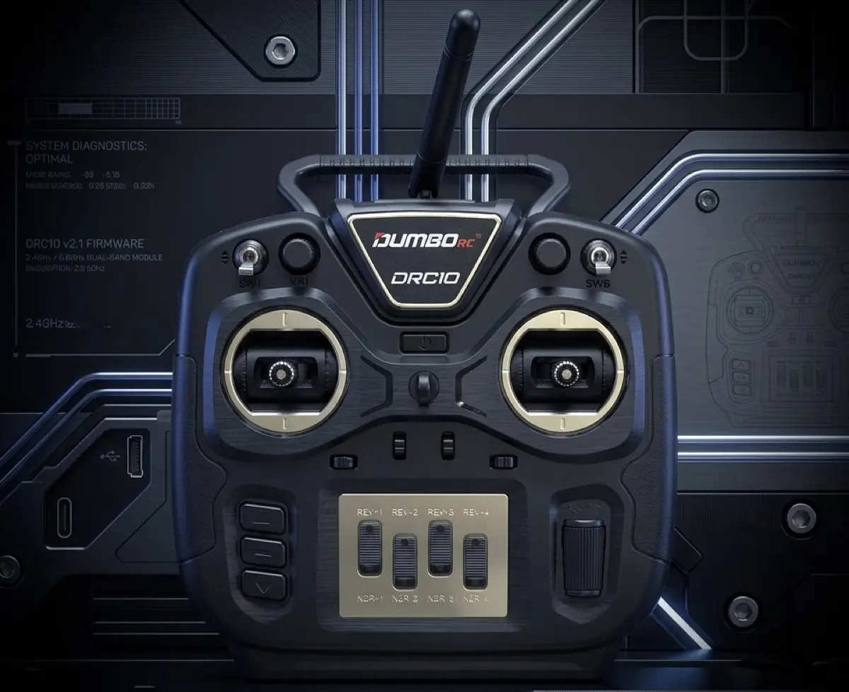 DumboRC 10-channel Stick Radio Set "DRC10" 2.4GHz (DRC10)
