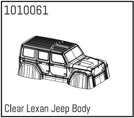 Hobby Plus Clear Lexan Wrangler Body (HBP240122)