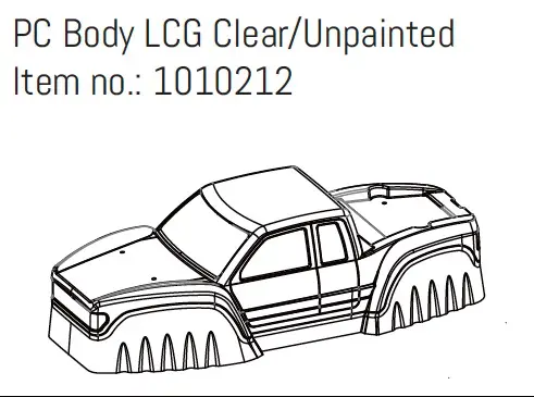 Hobby Plus PC Body LCG Clear/Unpainted - GOAT (HBP240362)