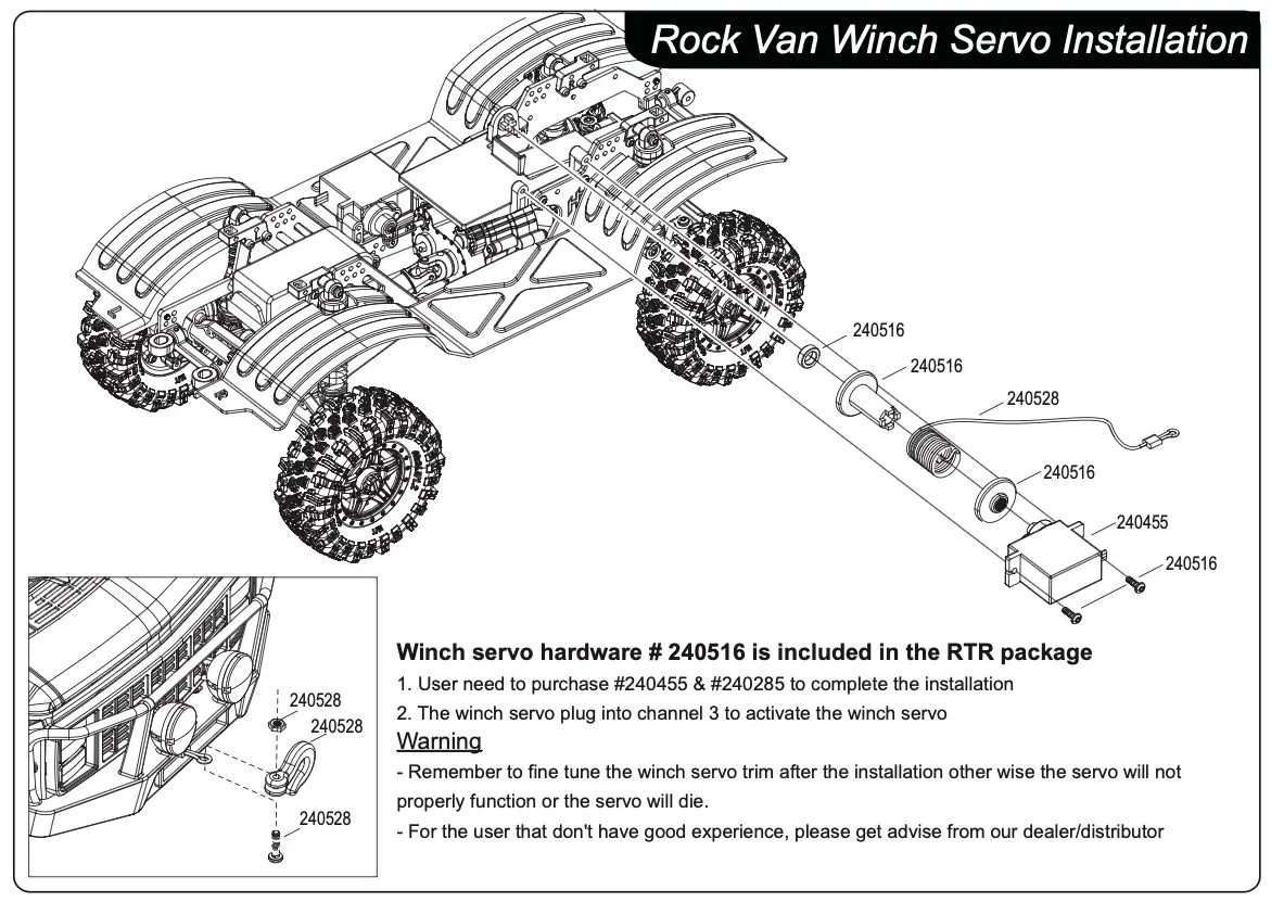 Hobby Plus ESC & Winch Mounting Parts for EVO V2 (HBP240516)