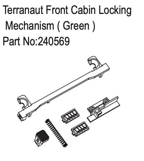 Hobby Plus Terranaut Front Cabin Locking Mechanism ( Green ) (HBP240569)