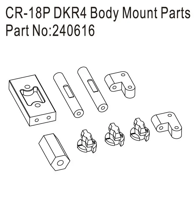 Hobby Plus CR18P DKR4 Body Mount Parts (HBP240616)