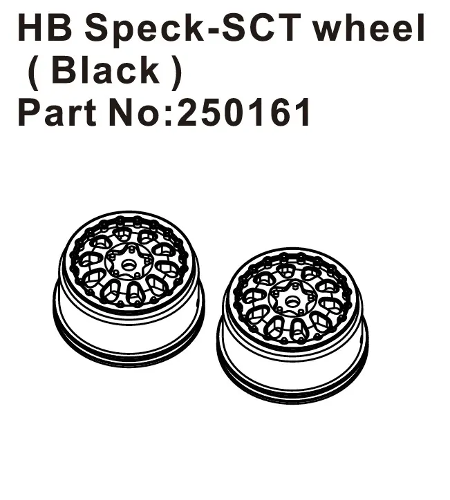 Hobby Plus HB Speck-SCT wheel ( Black ) (HBP250161)