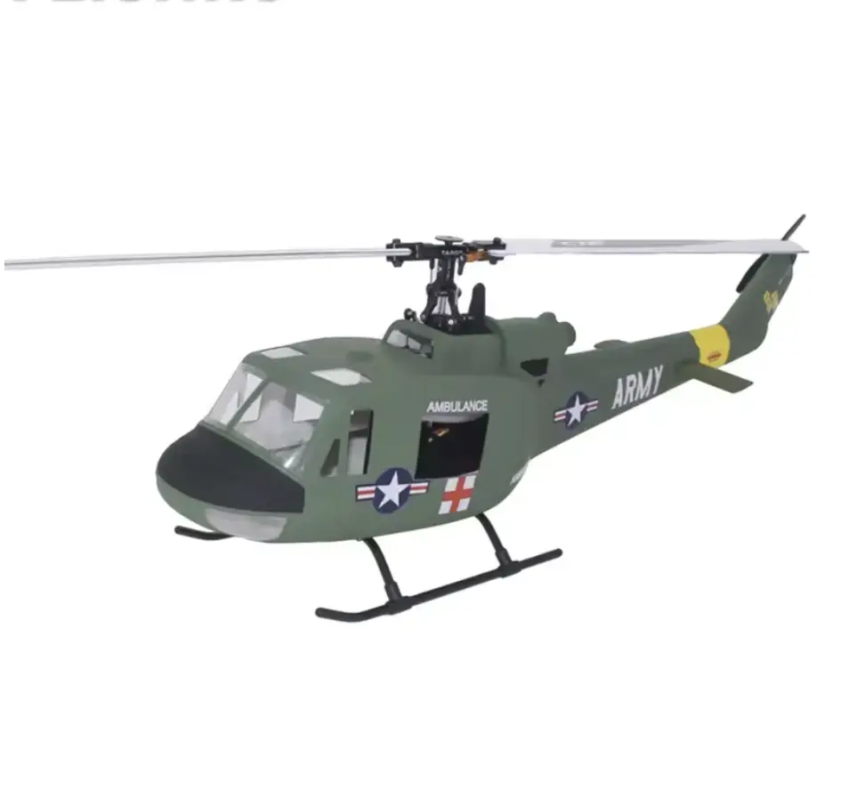 FLISHRC Bell 212 UH-1 Huey (Military) RTF FL450 V5 450 Class/Size Scale RC Helicopter