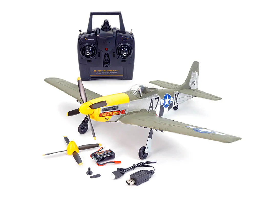 Volantex P-51D Mustang Green 4CH 500mm Brushless with Gyro RTF